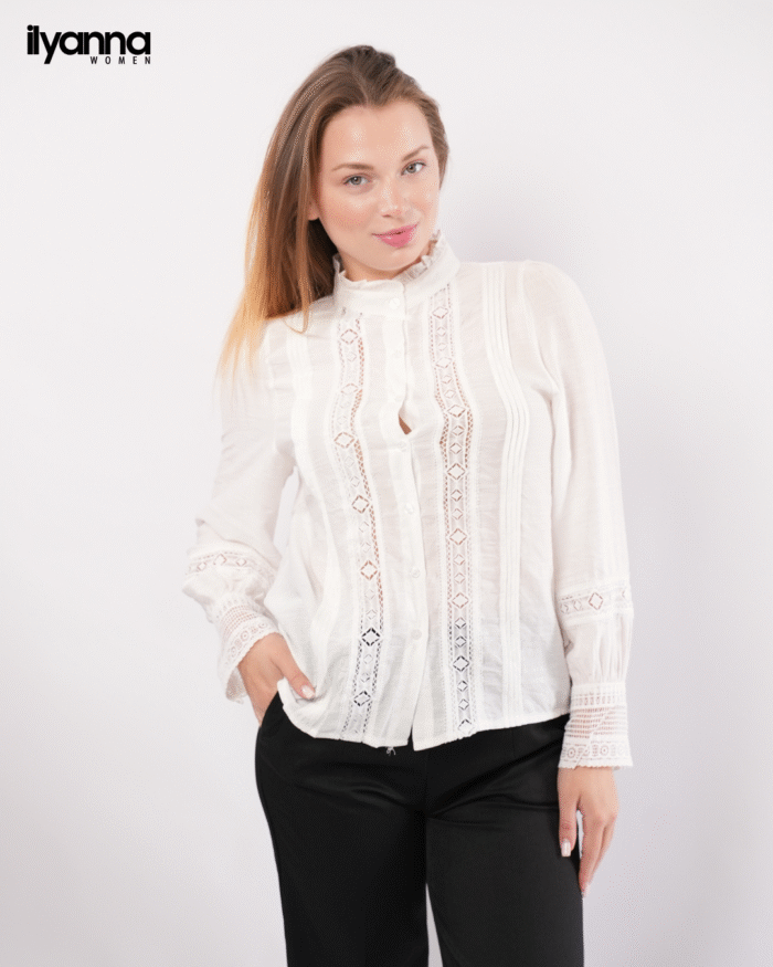Chemise Blanche Dentelle – Image 2