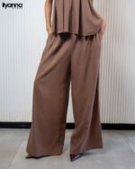 Ensemble– Haut Plissé & Pantalon Large – Image 3