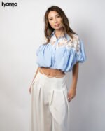 Chemise courte rayée