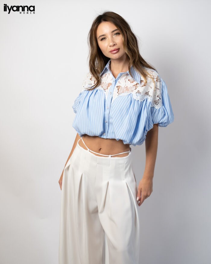 Chemise courte rayée – Image 1