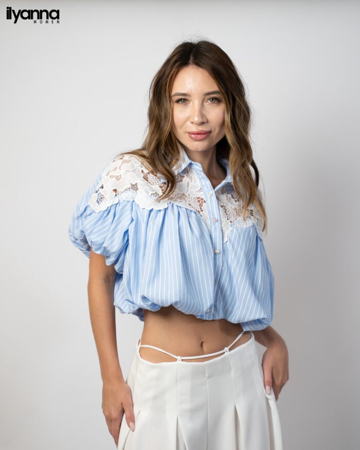 Chemise courte rayée – Image 2