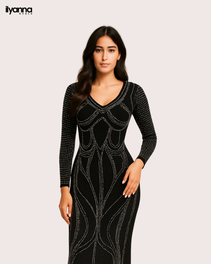 Robe Longue Éclat Nocturne – Image 3