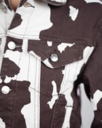 Veste imprimé vache marron et blanc – Image 2