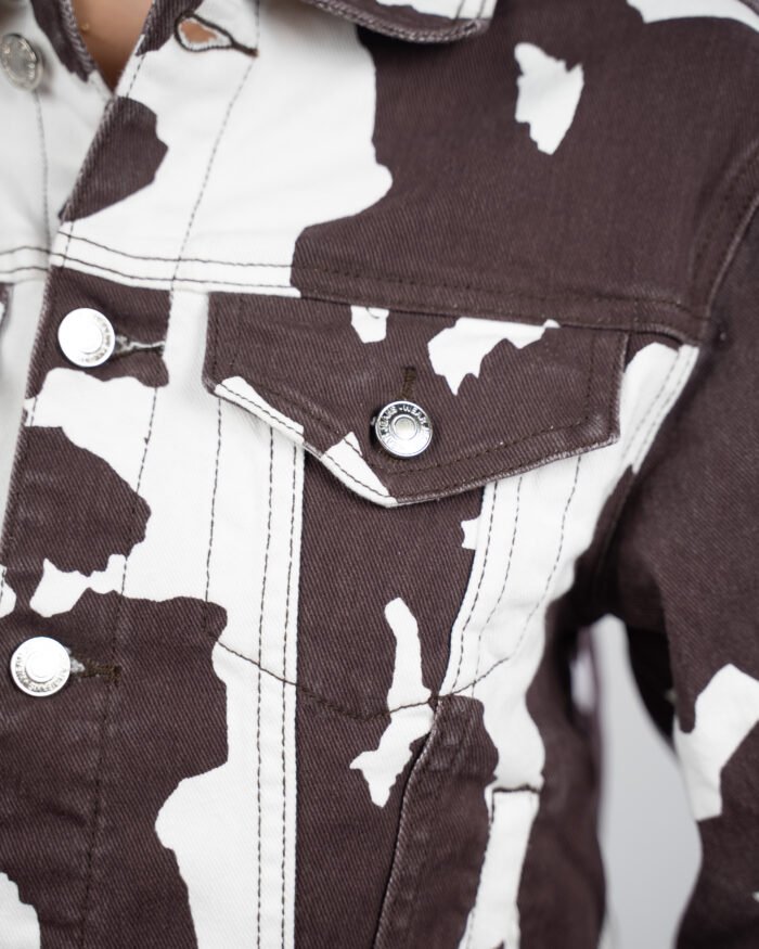 Veste imprimé vache marron et blanc – Image 2