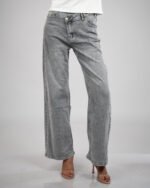 Jean taille haute effet asymétrique – coupe large – Image 6