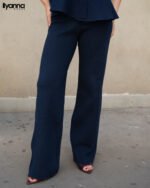 Ensemble Bleu Nuit — Boutons dorés & coupe structurée – Image 3
